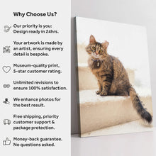 Load image into Gallery viewer, Pet Watercolor Portrait Custom Wall Art