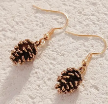 Load image into Gallery viewer, Pine Cone Earrings