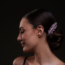 Load image into Gallery viewer, Elegant Pink Crystal Leaf Hair Comb Set
