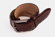 Load image into Gallery viewer, The Porto Alegre Burgundy Leather Belt