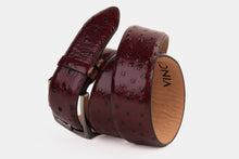 Load image into Gallery viewer, The Porto Alegre Burgundy Leather Belt