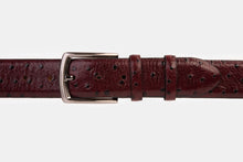 Load image into Gallery viewer, The Porto Alegre Burgundy Leather Belt