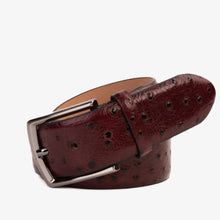 Load image into Gallery viewer, The Porto Alegre Burgundy Leather Belt