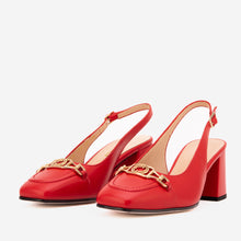 Load image into Gallery viewer, The Potomac Red Leather Slingback Women Sandal