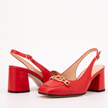 Load image into Gallery viewer, The Potomac Red Leather Slingback Women Sandal