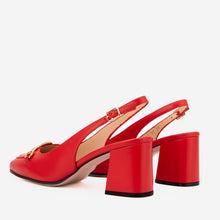 Load image into Gallery viewer, The Potomac Red Leather Slingback Women Sandal