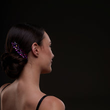 Load image into Gallery viewer, Iridescent Purple Crystal 2-Piece Hair Comb Set