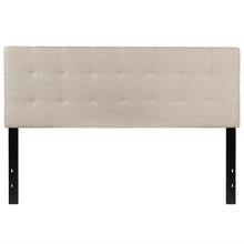 Load image into Gallery viewer, Queen size Beige Taupe Fabric Upholstered Panel Headboard