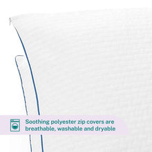Load image into Gallery viewer, Set of 2 Queen size Memory Foam Pillow with Removable Machine Washable Cover