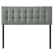 Load image into Gallery viewer, King size Grey Fabric Upholstered Headboard with Modern Tufting