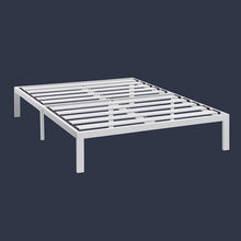 Load image into Gallery viewer, Queen size Heavy Duty Metal Platform Bed Frame in White