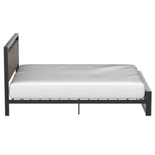 Load image into Gallery viewer, Queen Modern Farmhouse Platform Bed Frame with Wood Panel Headboard Footboard