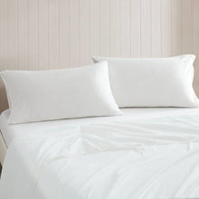 Load image into Gallery viewer, Queen Size 4 Piece 100-Percent Cotton Sheet Set in White with Lace Trim