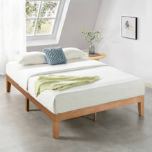 Load image into Gallery viewer, Queen size Solid Wood Platform Bed Frame in Natural Wooden Finish
