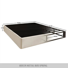 Load image into Gallery viewer, Queen size 7.8-inch Metal Frame Box-Spring Foundation for Mattress with Cover