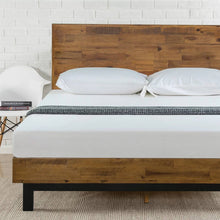 Load image into Gallery viewer, Queen Solid Wood Modern Platform Bed Frame with Adjustable Height Headboard