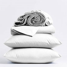 Load image into Gallery viewer, Queen size White 100-Percent Certified Organic Cotton Sheet Set