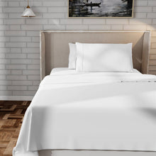 Load image into Gallery viewer, Queen size White 100-Percent Certified Organic Cotton Sheet Set