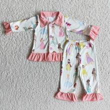 Load image into Gallery viewer, Baby girls princess long sleeve sleepwear