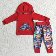 Load image into Gallery viewer, Boy Red Hoodies Outfit