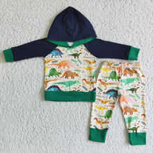Load image into Gallery viewer, Boy Dinosaur Hoodies Outfit