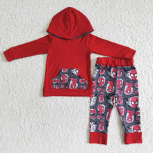 Load image into Gallery viewer, Red spider long sleeve boy hoodie outfits