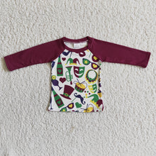 Load image into Gallery viewer, Long sleeve boy Mardi Gras shirt