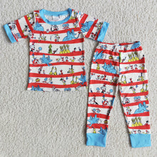 Load image into Gallery viewer, Short sleeve cat shirt boy cute pajamas