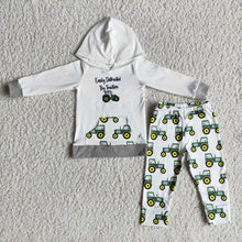 Load image into Gallery viewer, Easily distraced by tractors boy hoodie set