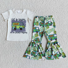 Load image into Gallery viewer, Get in losers we are solving a mystery shirt pants children girls clothing set