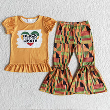 Load image into Gallery viewer, Black history month shirt bell bottom pants girls boutique clothing
