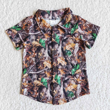Load image into Gallery viewer, Camo print short sleeve boy summer polo shirt