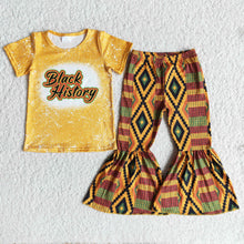 Load image into Gallery viewer, Black history shirt aztec bell bottom pants girls clothes