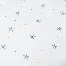 Load image into Gallery viewer, Queen size Coastal Beach Starfish White Navy Red 100-Percent Cotton Sheet Set