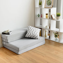 Load image into Gallery viewer, Queen size 4-inch Thick Folding Guest Bed Mattress