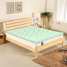 Load image into Gallery viewer, Queen size 3-inch Thick Green Ergonomic Breathable Air Foam Mattress Topper