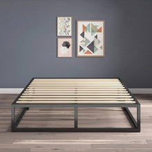 Load image into Gallery viewer, Queen size 10-inch Low Profile Modern Metal Wood Slat Platform Bed Frame