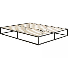 Load image into Gallery viewer, Queen size 10-inch Low Profile Modern Metal Wood Slat Platform Bed Frame