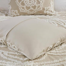 Load image into Gallery viewer, Queen 100-Percent Cotton Chenille Bedspread with Fringe Hem in Khaki Taupe Beige