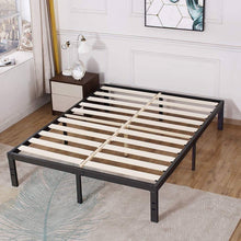Load image into Gallery viewer, Queen Heavy Duty Metal Platform Bed Frame with Wood Slats 3,500 lbs Weight Limit