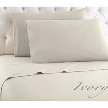 Load image into Gallery viewer, Queen Ivory 100-Percent Egyptian Cotton 1000 Thread Count 4-Piece Sheet Set
