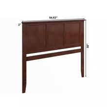 Load image into Gallery viewer, Queen size Traditional Style Headboard in Walnut Wood Finish