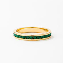 Load image into Gallery viewer, Tessa Emerald Crystal Eternity Band