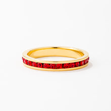 Load image into Gallery viewer, Tessa Ruby Crystal Eternity Band