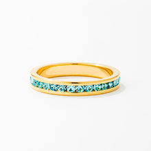 Load image into Gallery viewer, Tessa Aqua Crystal Eternity Band