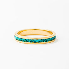 Load image into Gallery viewer, Tessa Turquoise Crystal Eternity Band