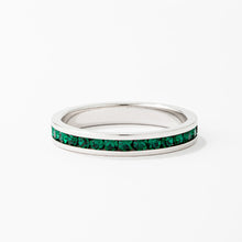 Load image into Gallery viewer, Tessa Emerald Crystal Eternity Band