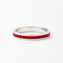 Load image into Gallery viewer, Tessa Ruby Crystal Eternity Band