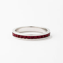 Load image into Gallery viewer, Tessa Garnet Crystal Eternity Band