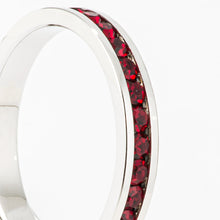 Load image into Gallery viewer, Tessa Garnet Crystal Eternity Band